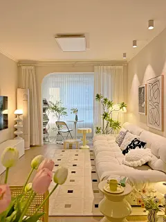 100㎡硬装只花9w，全靠软装支撑的浪漫小家～
