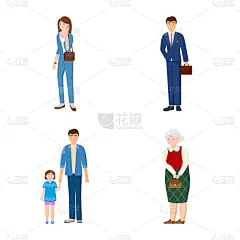 家庭,人,符号,女儿,可爱的,商务,专业人员,设计,布置,爱