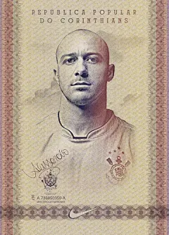 巴西科林蒂安足球俱乐部球星海报插画(2)