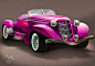 Retro  car. Vector , Olga Merkulova