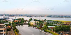 移轴摄影,河流,图像特效,海洋,工业建筑,车站,圣彼得堡,码头周围,船,倾斜视角