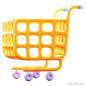 购买销售商店在线购物篮3D图标 buy sale store online basket icon