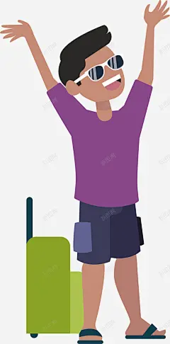 旅游主题人物挥手的男游客素 旅游主题人物挥手的男游客矢量素材免费下载 旅游人物 旅行 海旅游季 相机 色彩 行李 行李箱 远行 元素 免抠png 设计图片 免费下载 页面网页 平面电商 创意素材