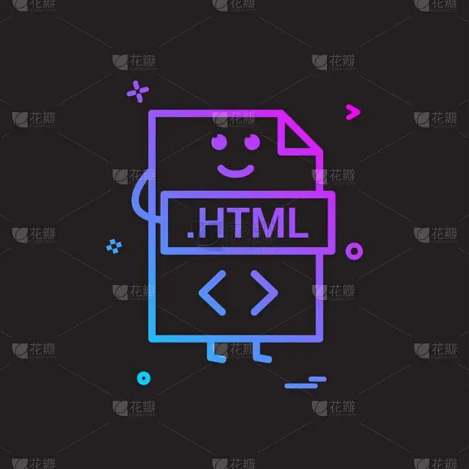 计算机 html 文件格式类型图标矢量设计图片_标志-图片图片素材-花瓣网