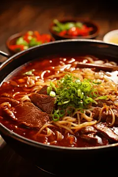 牛肉面美食摄影图