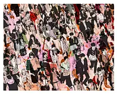 在澀谷十字路口行走的行人 - 人群画像 幅插畫檔、美工圖案、卡通及圖標