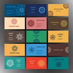 古典花纹名片卡片设计矢量素材 - 素材中国16素材网