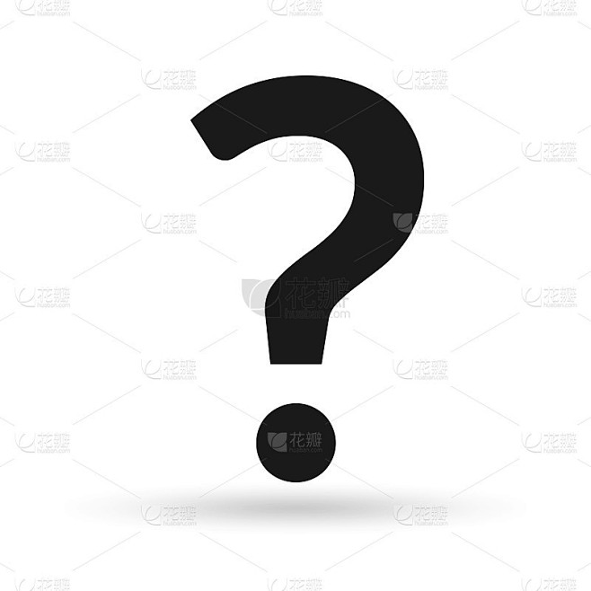 问号图标。常见问题，询问符号或符号。矢量插图。