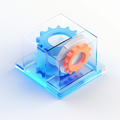 一猫千寻采集到2.5D齿轮立体图标icon