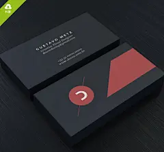 黑色高档名片精致办公用品品牌vi贴图 _素材公社