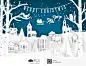 [美工云]-Christmas-Poster-Vertor圣诞节折纸风矢量海报下载：