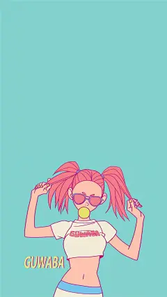 文艺插画女生唯美卡通图片手机壁纸