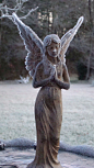 Cast Iron Angel with Frost