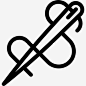 针图标 https://88ICON.com 缝纫 针 线 手工 工具和器具