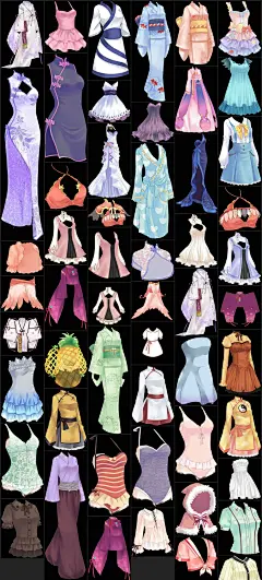 暖暖环游世界 游戏美术素材资源/女生服饰发型饰品素材1.49G最全-淘宝网