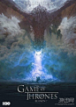 《权力的游戏》第七季官方海报 巨龙口喷蓝色烈焰