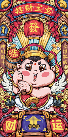 YTT7521采集到商业插画-粗描边风