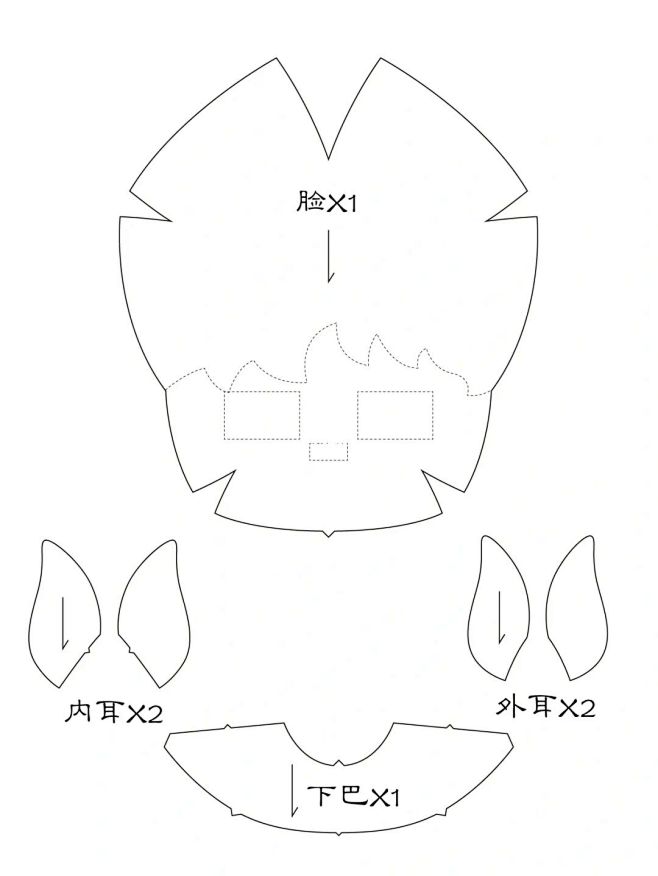 最标准详细的棉花娃娃自制图纸版图20cm...