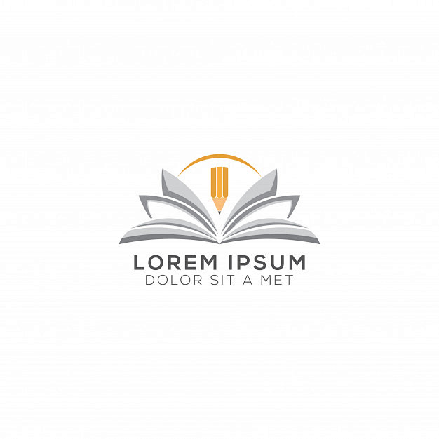 铅笔与书标志logo矢量图素材
