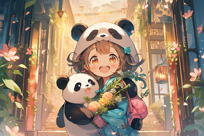 熊猫和女孩 (1)