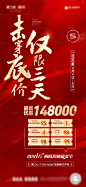 地产促销海报红色色PSD广告设计作品素材免费下载-享设计