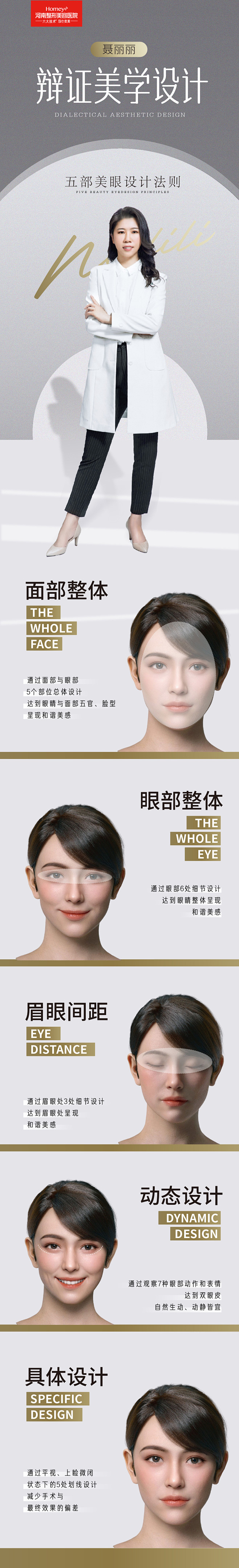医美整形人物长图海报-源文件