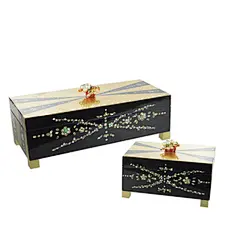 欧式后现代工艺摆件新古典木质宝石手绘软装饰品客厅样板房艺术品