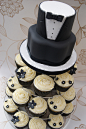 Black Tie Cupcake Tower