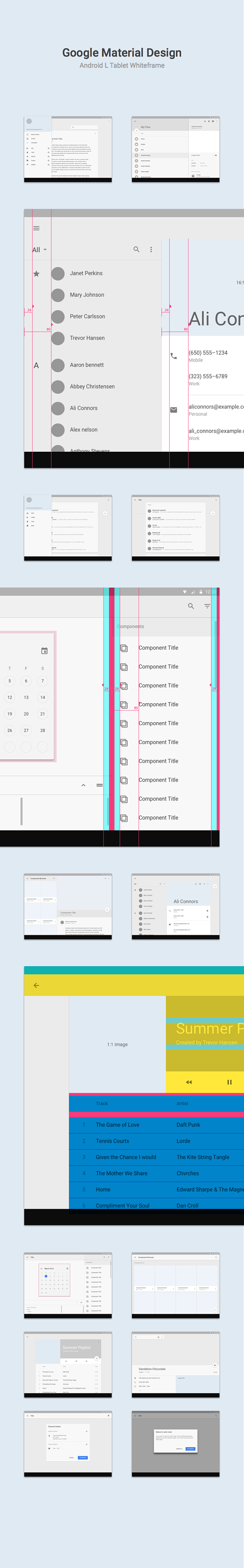 Android L Tablet UI ...