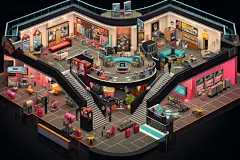 3d建筑古风建筑现代建筑素材图片