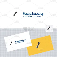 模板,名片,扳手,商务,技术,建筑业,设备用品,蜘蛛网,剪影,服务