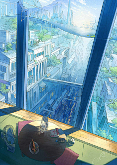 独享这壮丽的景色.俯视风景的插画特辑 : 大家喜欢什么风景?