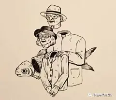 手绘丨每天画一幅黑白小画，脑洞大开，超爱这风格（二）