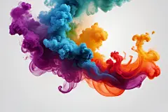 五彩抽象派渐变彩色烟雾背景图片