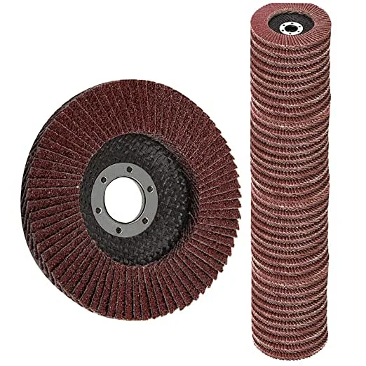 LotFancy 4.5 Inch Zirconia Flat Flap Disc Grinding Wheels - 40 60 80 120 Grit (TR27)