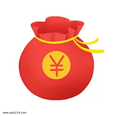 电商春节红色红包钱袋