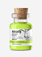 Cork glass bottle mockup: 