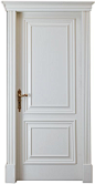 White Bohema interior door- painted white, RAL9003, with an adjustable frame.: 