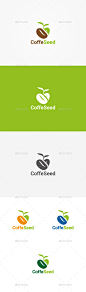 咖啡种子的标志——自然标志模板Coffee Seed Logo - Nature Logo Templates抽象、豆、豆类、蜜蜂,咖啡馆,餐厅,咖啡,生态,农场,农业,农场,食品,绿色,成长,成长,成长,图标,标志,自然、自然、有机的,植物,种植,餐厅,种子,商店,标志,符号,茶,矢量 abstract, bean, beans, bee, cafe, cafeteria, coffee, eco, farm, farming, farms, food, green, grow, growing, gr