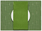 Bamboo place mat in lawn green by Chilewich; $14. surlatable.com