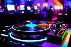 音乐工作室音乐节舞台调音台摄影图