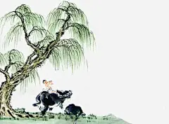中国风柳树png免抠素材_新图网 https://ixintu.com 国画 工笔 水墨 垂柳 嫩绿 写意 牧童 意境 水墨垂柳