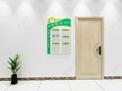 绿色简约风格小学班级名片展示文化墙班级名片文化墙