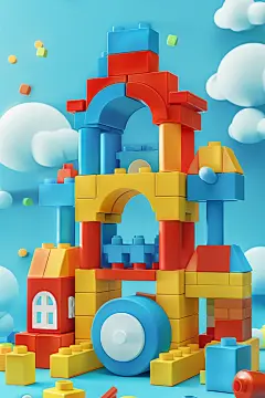 构建积木玩具模型