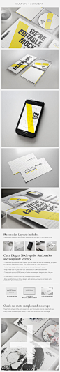 Realistic Stationery Mockups Set 2- Corporate ID