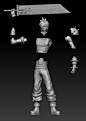 Cloud Strife - Final Fantasy 7 Fan Art, George Crudo : This is the final 3D printed version of my Cloud Strife fan art. When I started this project I didn't intend to print Cloud so there was a lot of engineering rework that needed to be done on him. But 