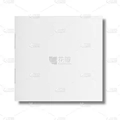 空白书封面模型上的白色背景。