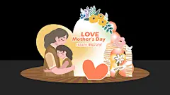【素材能量站】美陈 促销 母亲节 堆头 母亲 母女 母子 爱 母爱 感恩 拥抱 呵护 陪伴 鲜花 送花|1040817 
