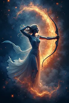 天秤座和射手座星座组合壁纸 