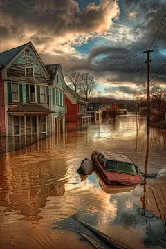 城市排洪自然灾害图片